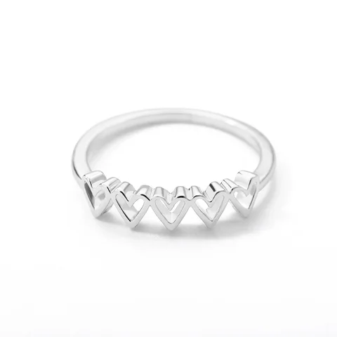 Heart Rings Design Cute Fashion Love Jewelry For Women Stainless Steel Rings Child Girs Gifts