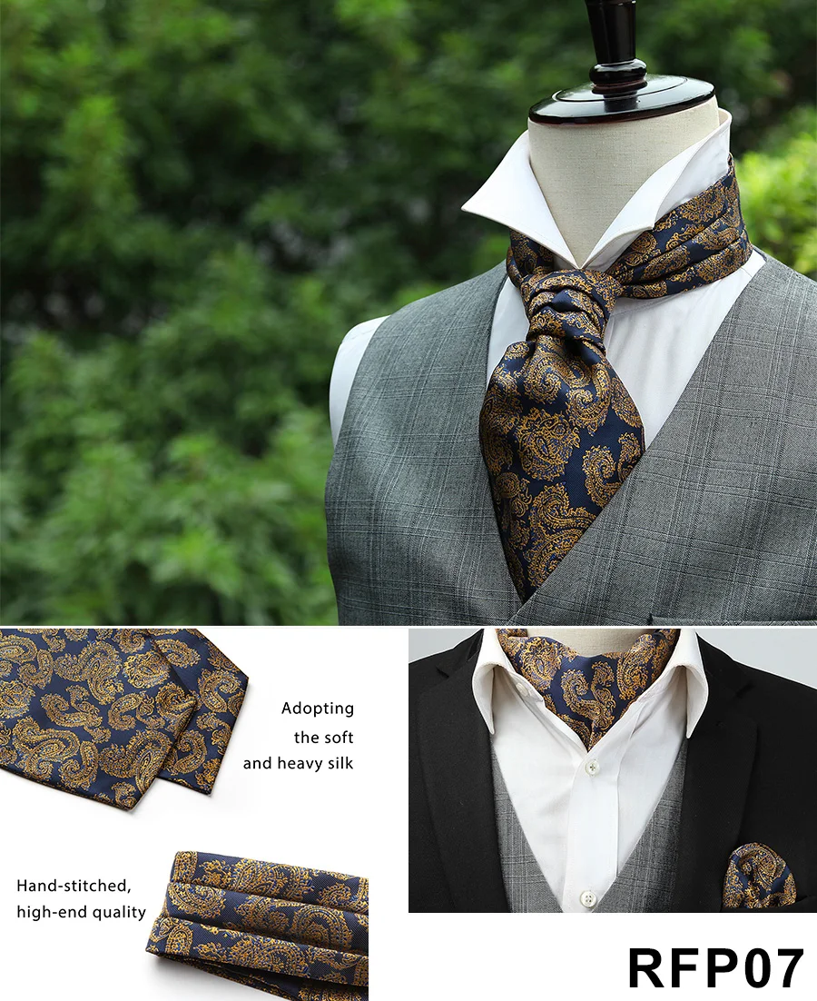 HISDERN Check Paisely Floral Flamingo Cravat Woven Classic Men's Necktie Red Navy blue#RFP Wedding Party