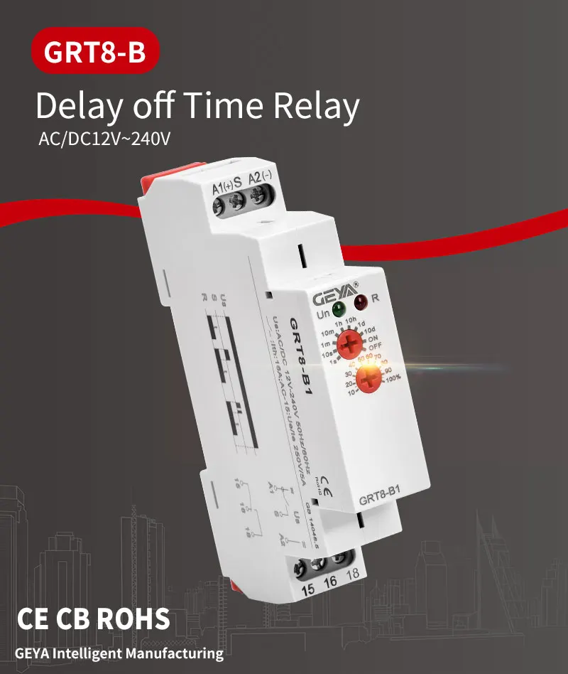 AC/DC 12V〜240V GRT8-B1 ミニ電源オフ遅延時間リレー Amazon.com: Delay Timer Switch,GRT8-B1 AC/DC 12V~240V Mini