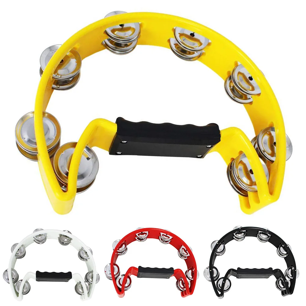 

Portable Shaking Educational Musical Instrument Handbell Cartoon Parties Rhythm Children Tambourine Toy Home For Kids Gift
