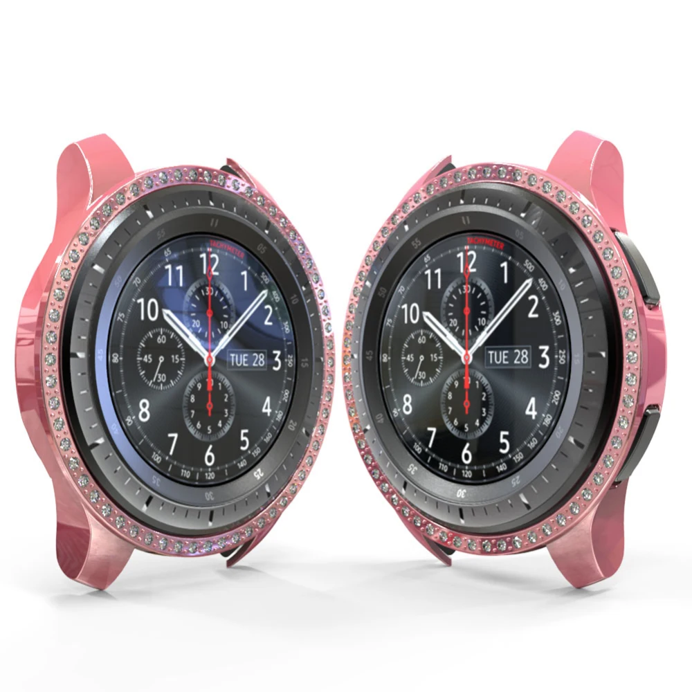 Чехол со стразами для samsung Galaxy Watch, 46 мм, 42 мм, бампер, аксессуары для умных часов, защитный корпус из поликарбоната, защитная рамка
