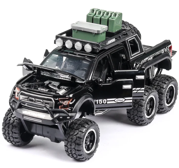 1:32 литье под давлением Ford F150 Raptor Pickup модель автомобиля из сплава, модель автомобиля, модель автомобиля, звуковой светильник, игрушки для детей, коллекция подарков