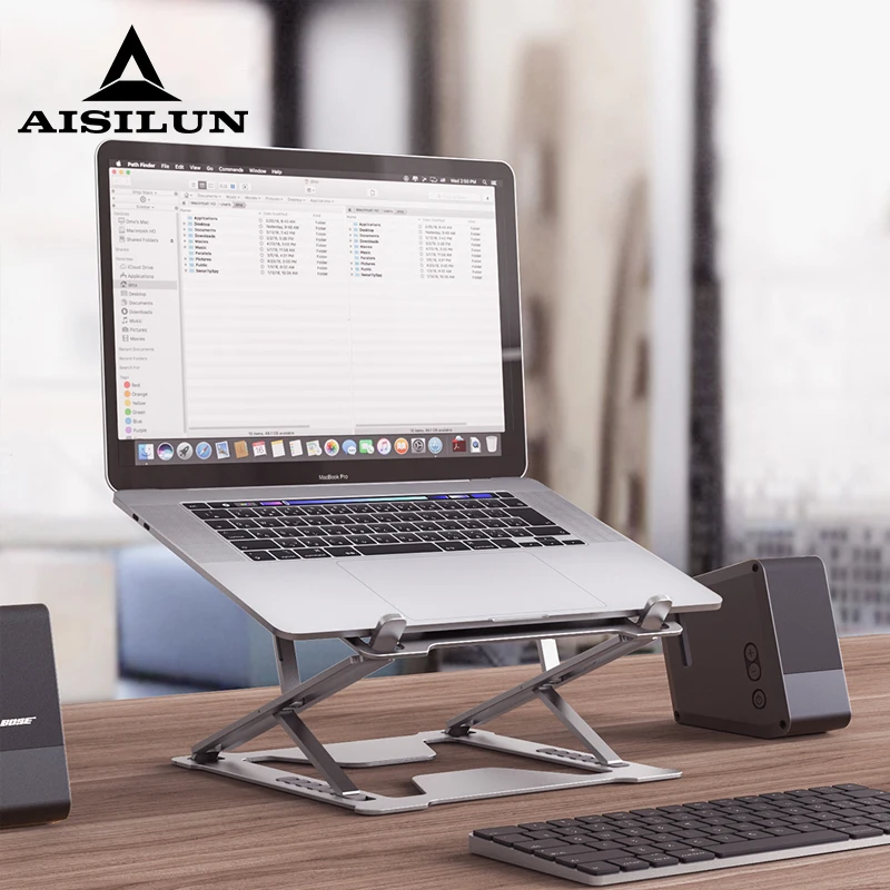 Adjustable Laptop Stand Portable Support Notebook Stand For Macbook Pro Computer Cooling Bracket Riser Laptop Holder desk riser