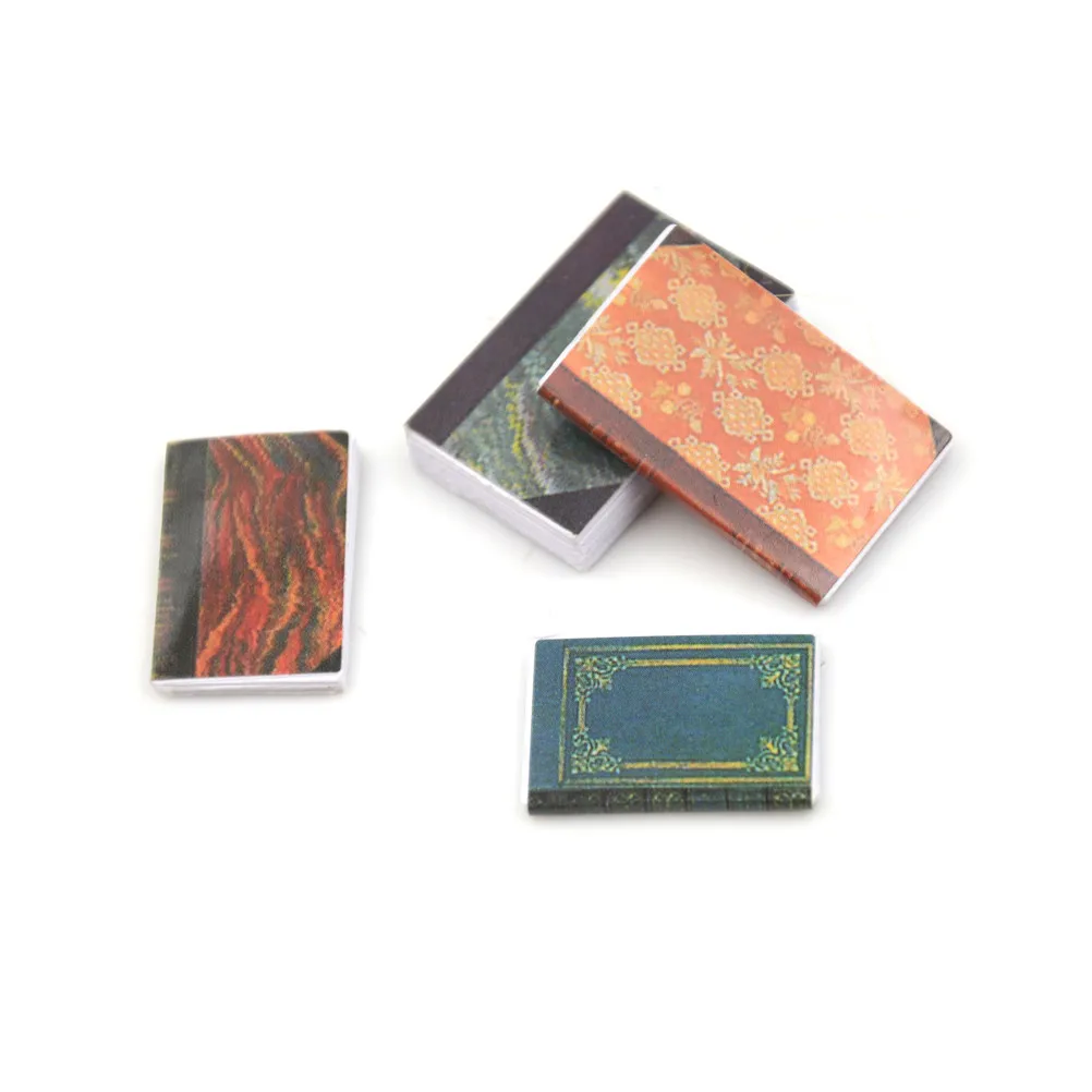 

New Arrival 1:12 Toy 4 Pieces Of Books Length 2.4cm Dollhouse Miniature Doll Accessories for Grils Best Gifts