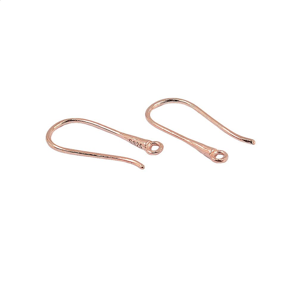 1 Pair 925 Sterling silver color Ear Wire French Earwires French Dangle Earring Connector for Jewelry Making Accessories