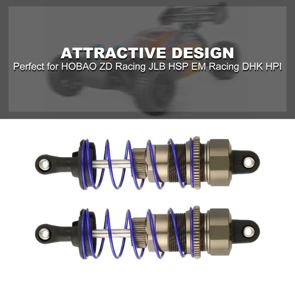 2 шт. 92 мм масляный Регулируемый 80 мм 90 мм 100 мм металлический пружинный амортизатор демпфер для 1/10 RC Racing HSP Redcat Hongnor HPI Hobao грузовик