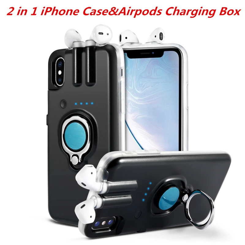 For iPhone 11 11 Pro 11 Pro Max Case Xs Max Xr X 8 7 6 6s Plus Finger
Ring Holder Case For AirPods Charging Case Dropshipping