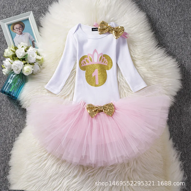 

Hot Selling Girls Romper Printed CHILDREN'S Skirt 0 ~ 2-Year-Old Children Shirt Holiday Costume Europe And America Childrenswear