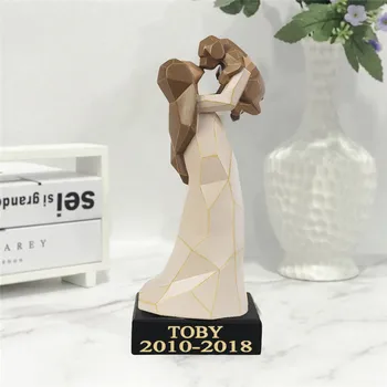 

Resin Dog Angel Sculpted Hand-Painted Figure For Sympathy Pet Memorial Can Personalized Name and Date 8 Inches JSYS