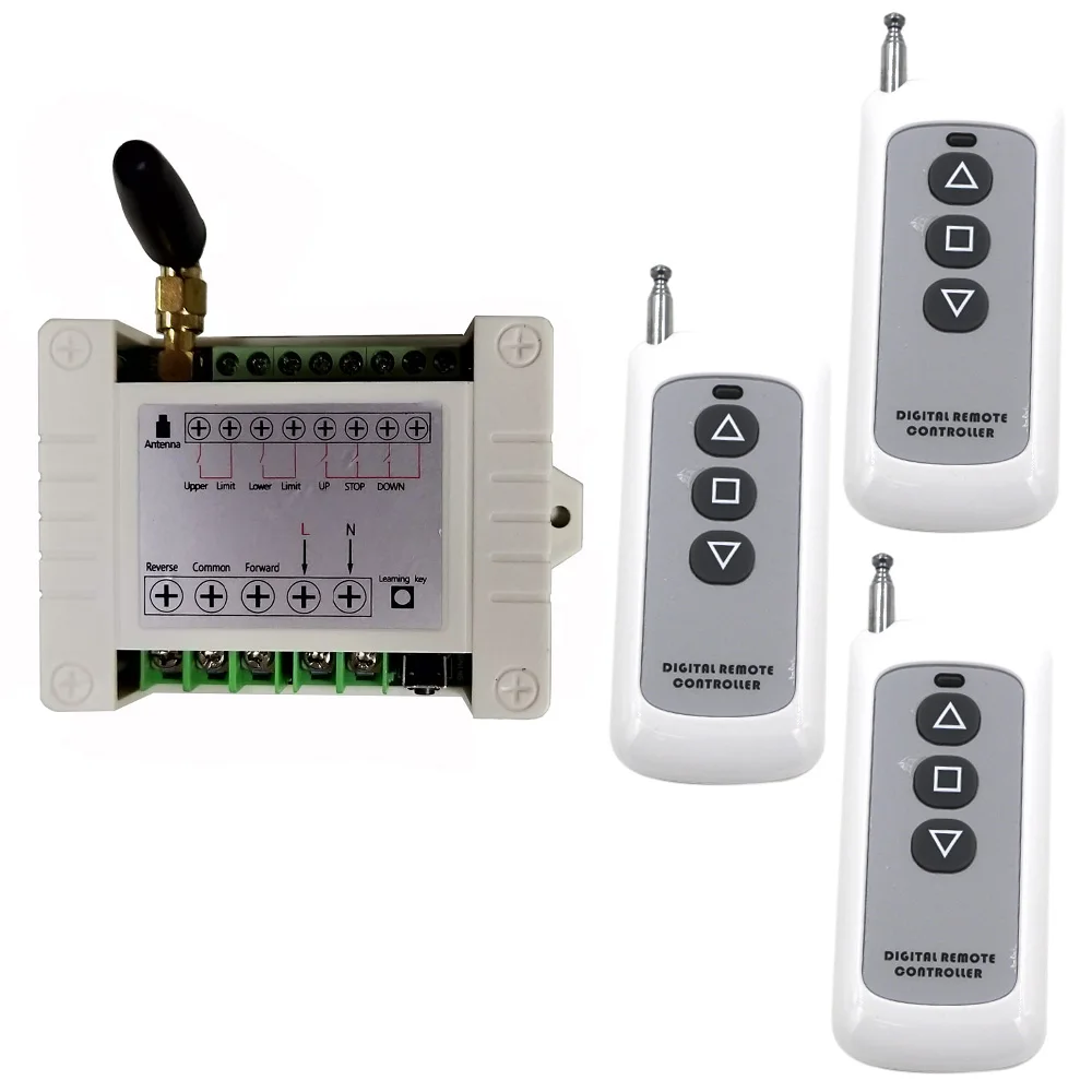 AC 85V 110V 220V 250V переключатель дистанционного управления мотором 2CH мотор вверх вниз стоп вперед приемник беспроводной переключатель обучения функциональный