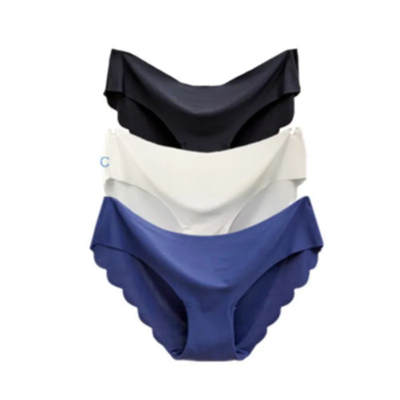 3Pcs set B 3 шт., женские бесшовные трусики, одноцветные, шелк льда, уютное нижнее белье, стринги, трусы, сексуальное нижнее белье, трусы - Цвет: 3Pcs set B