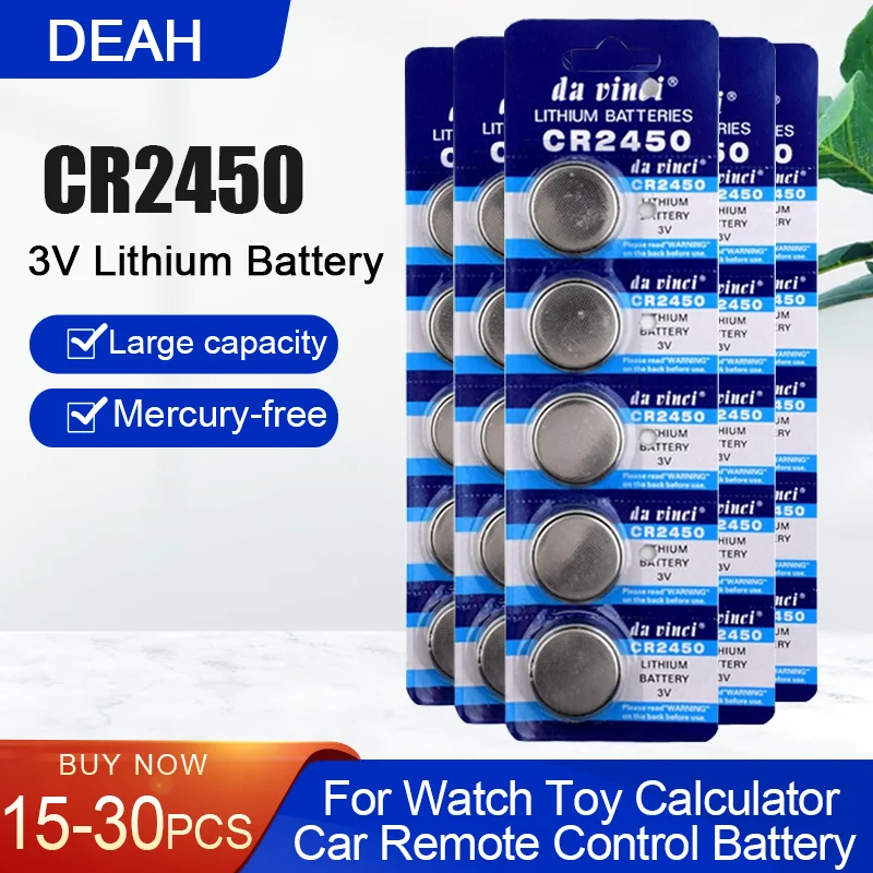 CR2450 CR 2450 3V литиевые батареи для дистанционного управления часы игрушки