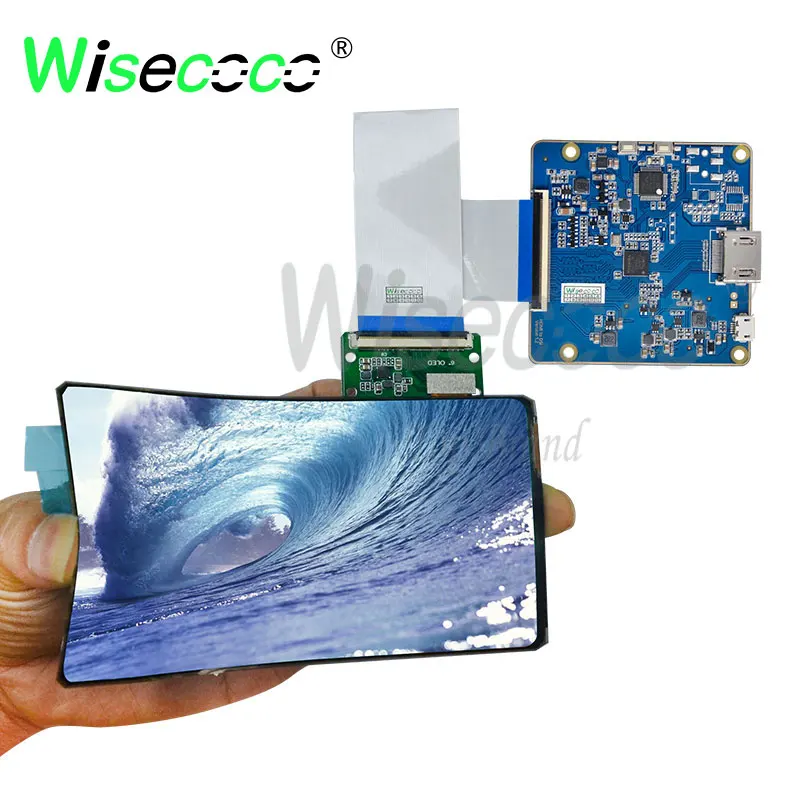

6-дюймовый IPS мягкий oled гибкий экран дисплей 1080x2160 390 нит экран яркости с micro USB mipi 60 pins плата драйвера