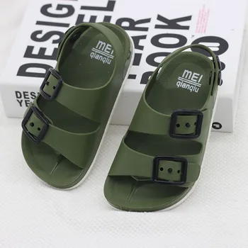 

Boys Sandals Summer Kids Shoes Male Sports Anti-slip Casual Toddler Baby Children Beach Shoes PU Leather Rubber Sandal Flat Soft