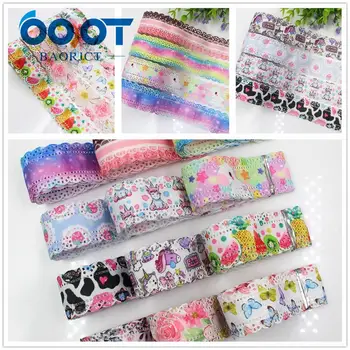 

OOOT BAORJCT I-19509-1183,10yards,hot sale 30mm hollow Flowers solid Grosgrain Ribbons,bow cap accessories and Party decorations