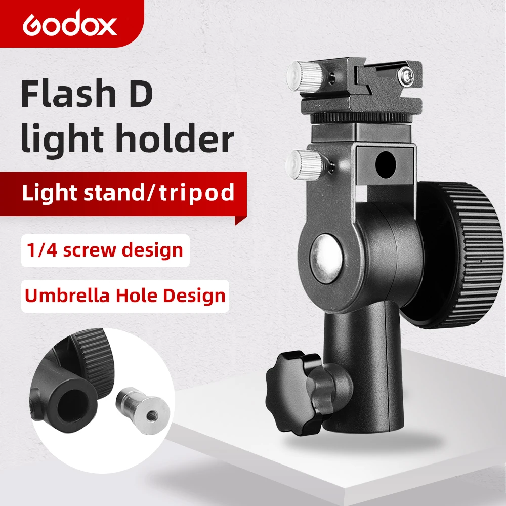 Godox D type 360° Swivel Flash Shoe Umbrella Holder Bracket photo studio accessories 