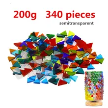 Смешанные цвета слюда стеклянная мозаичная плитка красивые цветные стеклянные Trigon Clear DIY художественные ремесла мозаика материал для изготовления детских игрушек