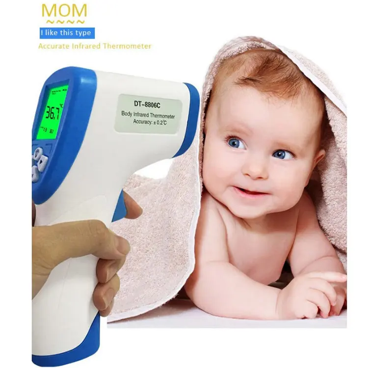

Digital Baby Thermometer Body Forehead Non-contact Infrared thermometer for Adult Children Thermometer Infrared Temperature Gun