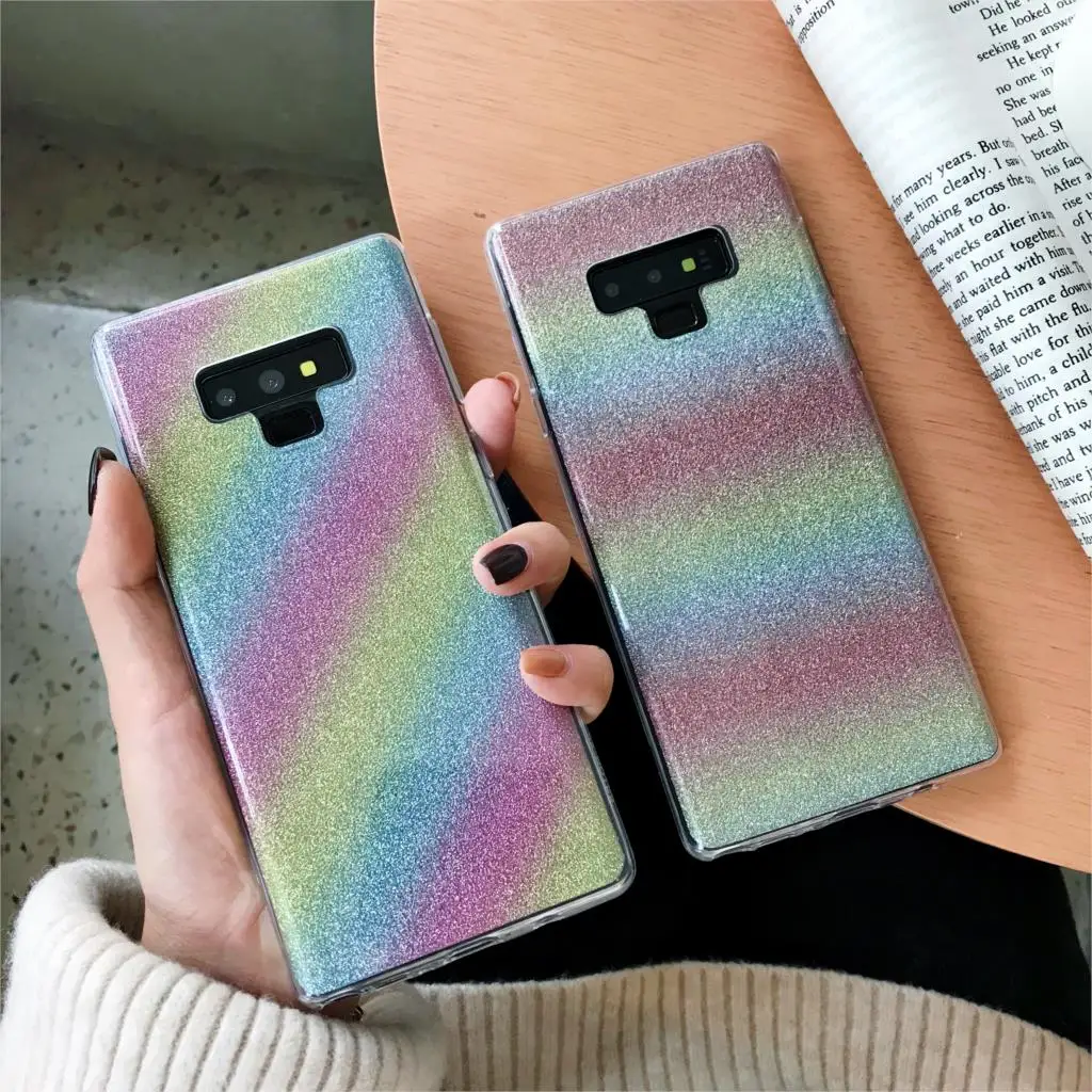 Чехлы для телефонов Aurora Laser samsung Galaxy Note 9 10 S10 S10E S9 Plus iphone 11 Pro XS MAX XR X 7 6s 6 силиконовый