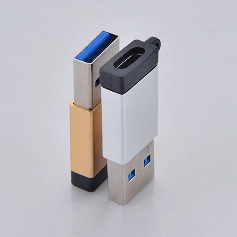 Тип C Женский к USB Мужской адаптер конвертер алюминиевый сплав Разъем с брелок для планшет телефон Android флэш-накопитель U диск