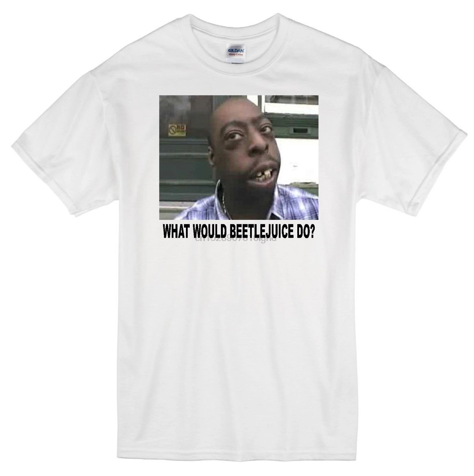 BEETLEJUICE WWD HOWARD STERN RADIO WHITE T-SHIRT Cool Funny T-Shirt Men High Quality Tees | Мужская одежда
