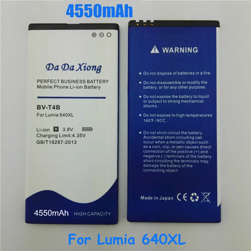 Высокая Ёмкость 4550 мА/ч, BV-T4B BV T4B Батарея для Nokia microsoft Lumia 640XL RM-1096 RM-1062 RM-1063 RM-1064 мобильного телефона