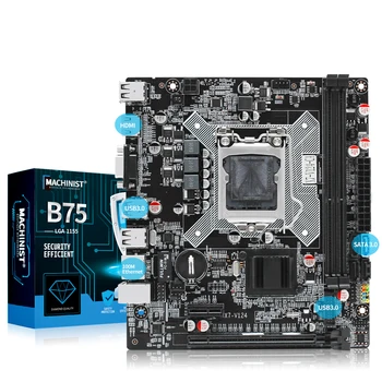 Placa base de escritorio B75, LGA1155, i3, i5, i7, CPU, compatible con memoria ddr3 100% probada, X7-V124 DE ENTREGA GRATIS