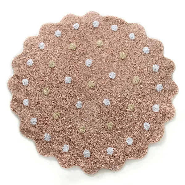 Скандинавское круглое зеркало с форме печенья dot украшение дома коврик детский игровой коврик Детская комната съемки реквизит веб-продукты знаменитостей - Цвет: Розовый