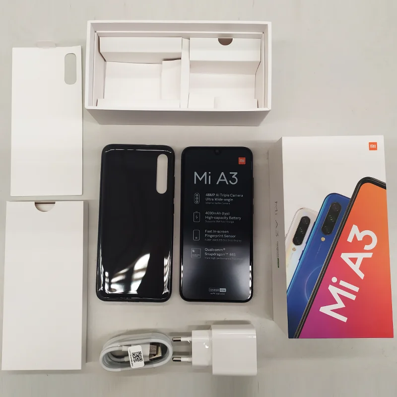 Глобальная версия Xiaomi Mi A3 Смартфон 4 Гб 64 Гб 32 МП селфи Android One Snapdragon 665 48 МП 4030 мАч 6,0" Встроенный экран Fingerprient