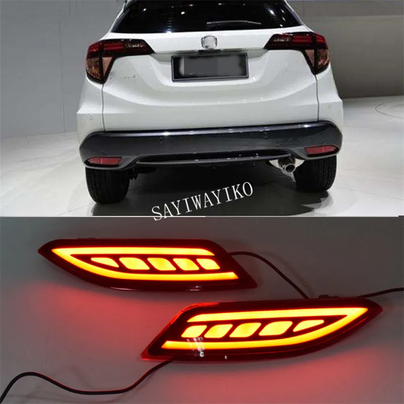 1set For Honda HRV HR V 2014 2018 LED DRL Reflector LED Rear Fog Lamp Bumper Lights Brake Light