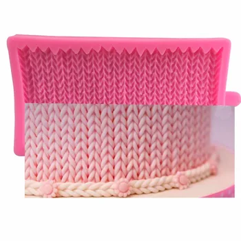 

Silica Gel Cake Turn Sugar Mold Wool Knitted Fabric Cake Decorating Tool Baking Cookie Chocolate Candy Mould,#H6072