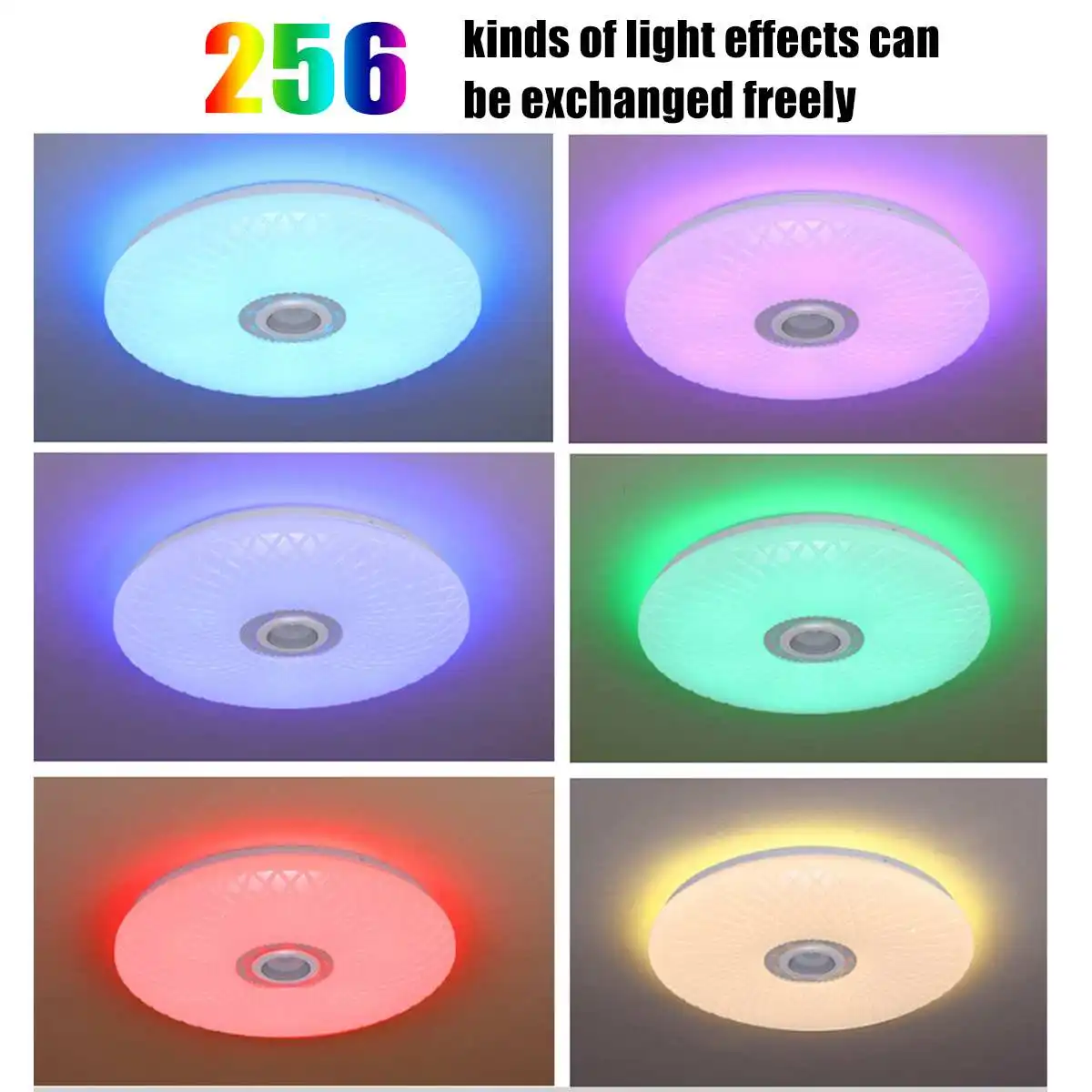  Modern RGB LED Ceiling Light home lighing 36W/60W 40cm APP Remote Control bluetooth Music Light Bed - 4000276040567