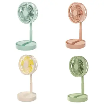 

USB Rechargeable Desk Mini Folding Fan Air Cooler 3 Speed Settings Travel Fans