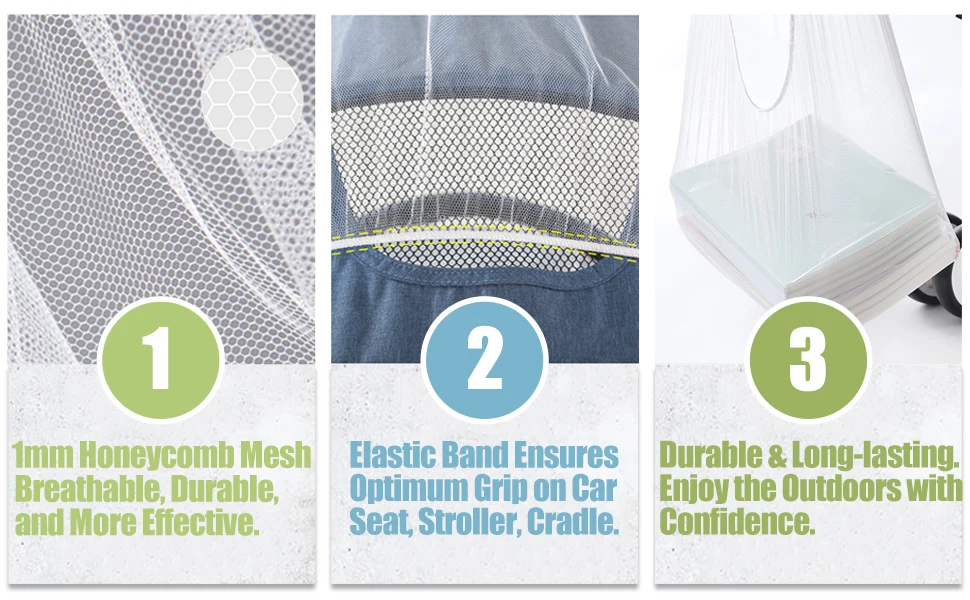 Baby Stroller Pushchair Mosquito Insect Shield Net Safe Infants Protection Mesh Stroller Accessories Mosquito Net 150cm baby stroller accessories essentials