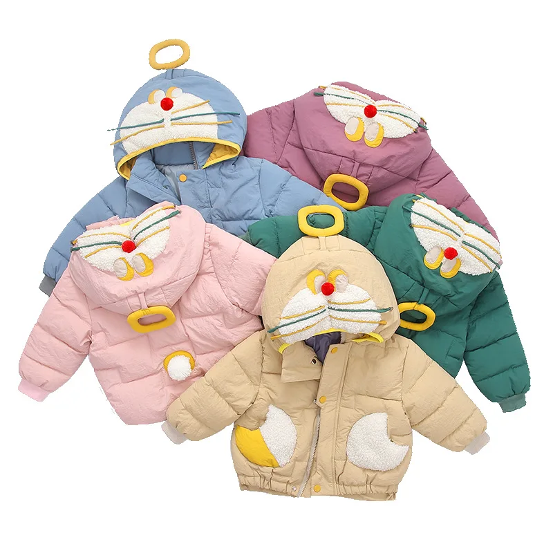 Children Boys Girls Jacket Autumn Winter Jacket Baby Toddler Coat Kids Warm Hooded Outerwear Clothes