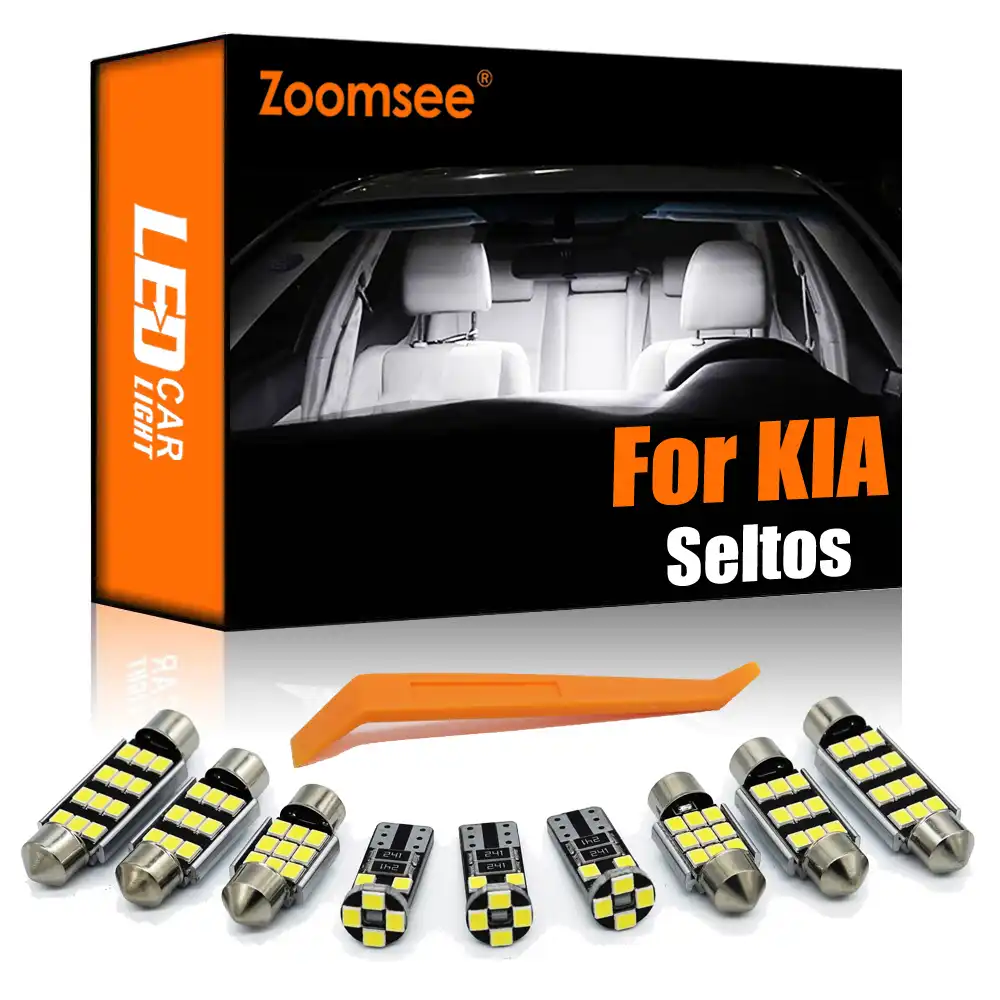 Zoomsee 11個エラー起亜seltos 19 Canbus車led電球屋内インテリアドーム地図読書ライトキット自動ランプ 信号 ランプ Aliexpress