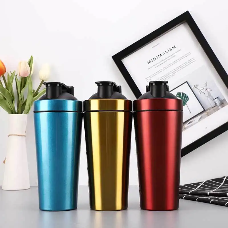 

Single Layer Insulated Stainless Steel Bottle Protein Powder Shake Cup Multi-functional Fitness Insulated Sports Bottle Customiz