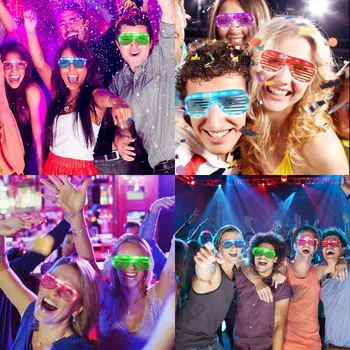 

24pcs Glow in the Dark Glasses - Glow Stick Bright Neon Glasses Parties Festivals Decor
