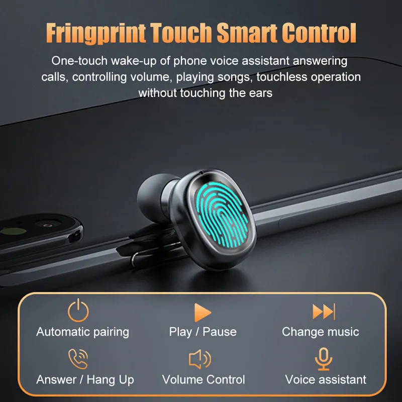 TWS Bluetooth 5 0 Wireless Earphones 8D HIFI Noise Cancelling Power Display Earbuds Music Headset For Xiaomi Samsung Huawei