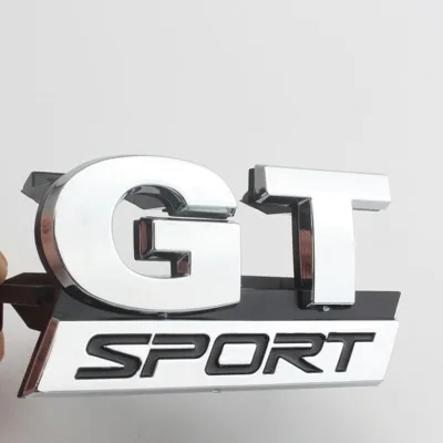 Новая наклейка для стайлинга автомобиля ABS Chrome GT SPORT значок на переднюю решетку