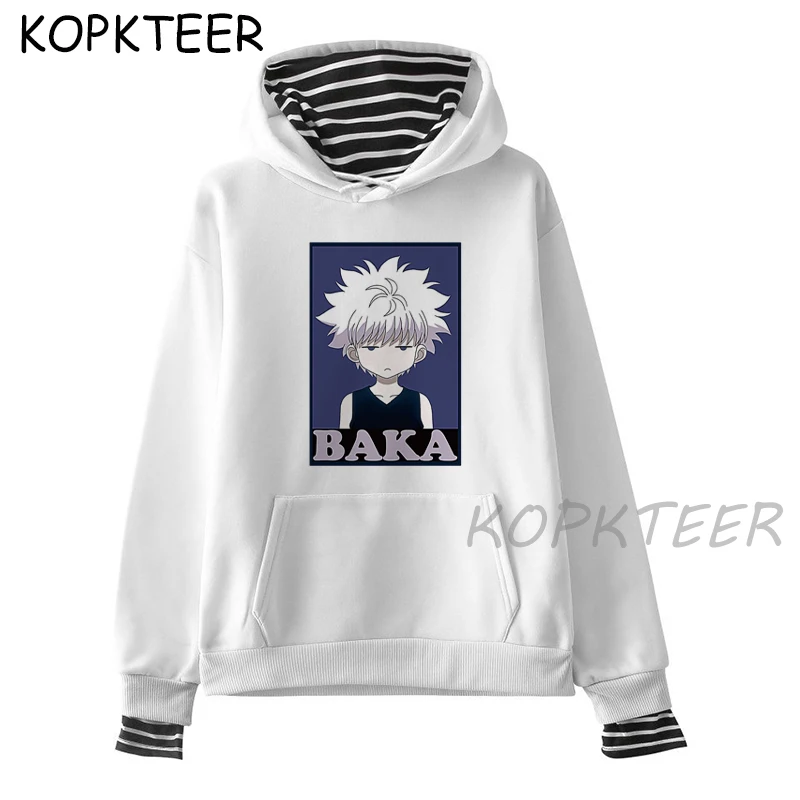 Зимние Kawaii Аниме Охотник х ОХОТНИК Killua Baka толстовки с принтом женский пуловер