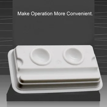 

100PCs dentista Disposable Mixing Wells Mixing Trays White 2Holes dentist-instrumentFor teeth whitening kit стоматология