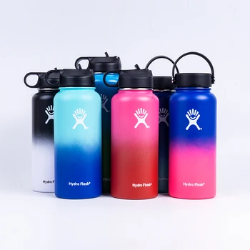 

18oz/32oz/40oz Hydro Flask Vacuum Insulated Flask Stainless Steel Water Bottle Wide Mouth Thermos with Sport/Straw/Portable Lid