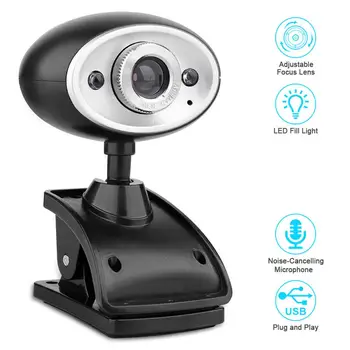 

480P Webcam USB Camera Built-in Microphone 360 Degree Rotation Video Recording Web Camera for PC Computer Laptop