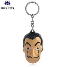 Nouveau La maison du papier argent casse-tête porte-clés La Casa De Papel Salvador Dali professeur drôle porte-clés femmes hommes bijoux cadeau(China)