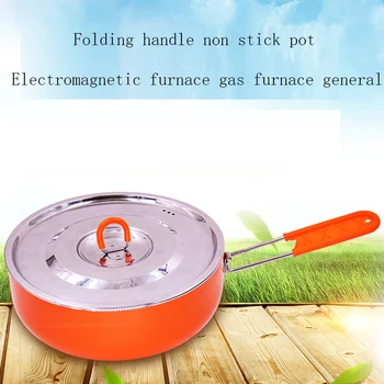 

He-Foldable Hand Mountaineering Team Pan Non Stick Pot Outdoor Set Pot Camping Picnic Pot Cooker Outside Home
