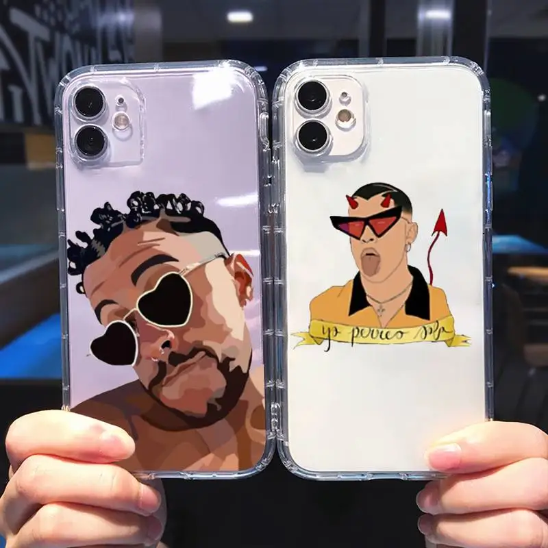 

Yo Perreo Sola Bad Bunny Maluma Phone Case Transparent soft For iphone 5 5s 5c se 6 6s 7 8 11 12 plus mini x xs xr pro max