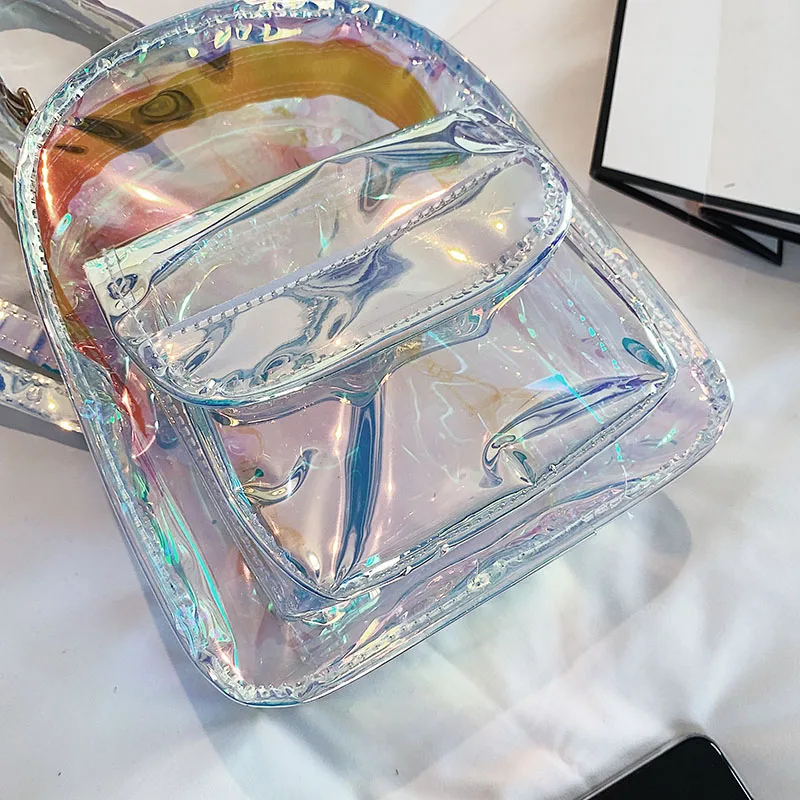 a laser claro mochila moda saco de