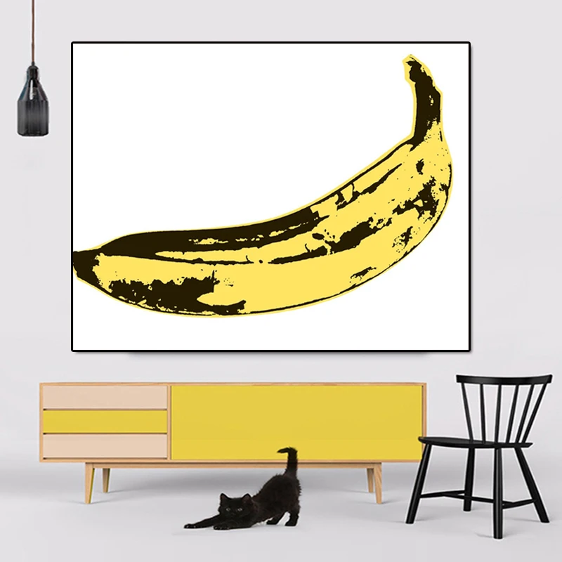 Andy Warhol Pop Art Tuval Boyama Muz Baski Posterler Resim Duvar