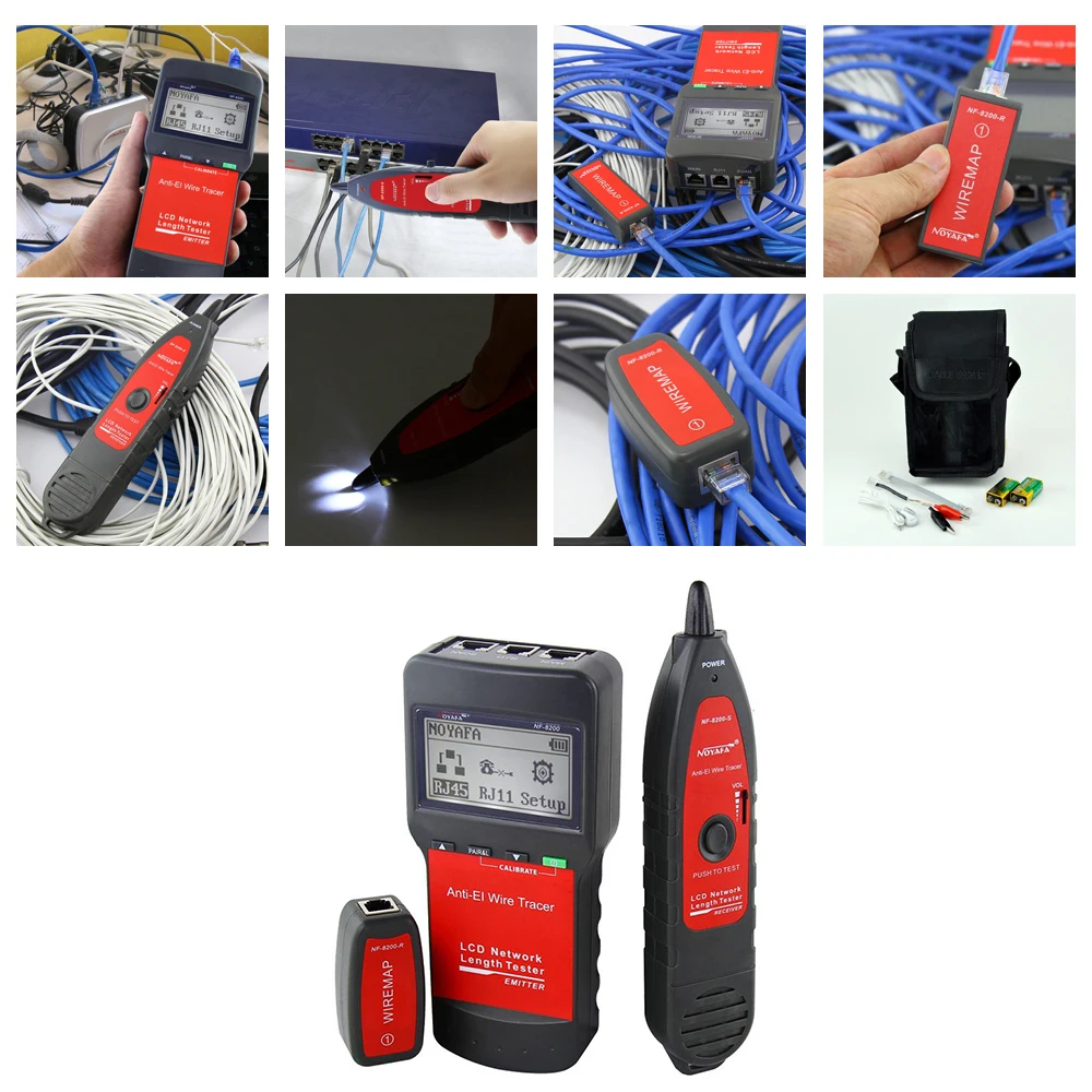 NF 8200 профессиональный тестер локальной сети RJ45 длины кабеля сетевой мониторинг